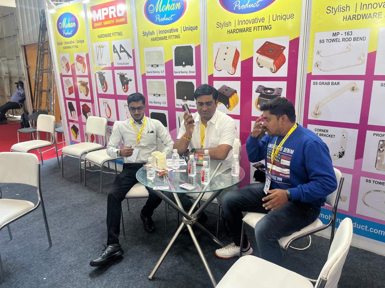 Mohan Product representatives with visitors at the HBLF Show