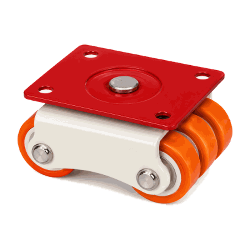 6-Wheel Castor - Orange Moving (MP-102) — premium hardware fitting by Mohan Product